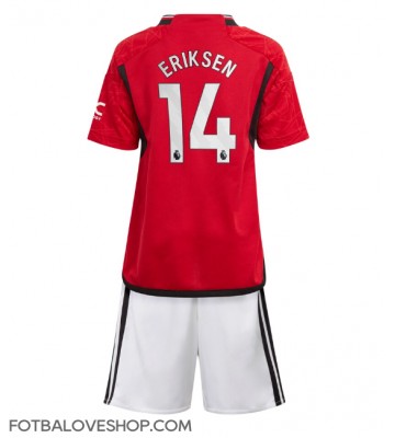 Manchester United Christian Eriksen #14 Dětské Domácí Dres 2023-24 Krátký Rukáv (+ trenýrky)