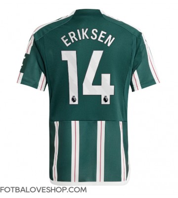 Manchester United Christian Eriksen #14 Venkovní Dres 2023-24 Krátký Rukáv