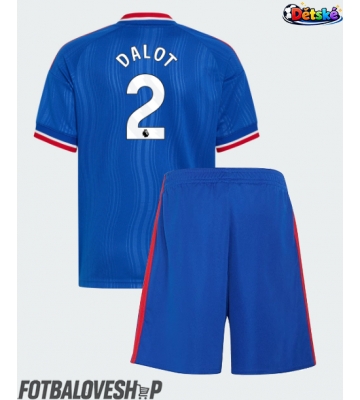 Manchester United Diogo Dalot #2 Dětské Venkovní Dres 2026-27 Krátký Rukáv (+ trenýrky)