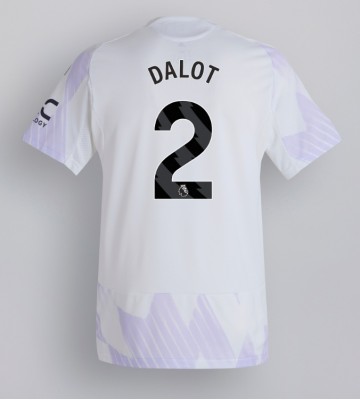Manchester United Diogo Dalot #2 Venkovní Dres 2025-26 Krátký Rukáv