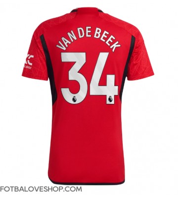 Manchester United Donny van de Beek #34 Domácí Dres 2023-24 Krátký Rukáv