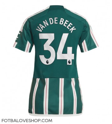 Manchester United Donny van de Beek #34 Dámské Venkovní Dres 2023-24 Krátký Rukáv