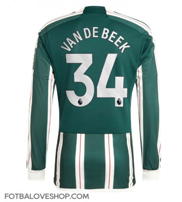 Manchester United Donny van de Beek #34 Venkovní Dres 2023-24 Dlouhý Rukáv