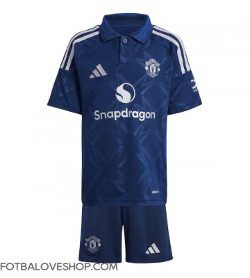 Manchester United Dětské Venkovní Dres 2024-25 Krátký Rukáv (+ trenýrky)