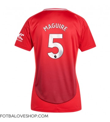Manchester United Harry Maguire #5 Dámské Domácí Dres 2024-25 Krátký Rukáv