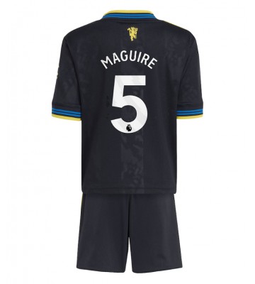 Manchester United Harry Maguire #5 Dětské Alternativní Dres 2025-26 Krátký Rukáv (+ trenýrky)