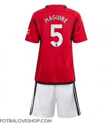 Manchester United Harry Maguire #5 Dětské Domácí Dres 2023-24 Krátký Rukáv (+ trenýrky)
