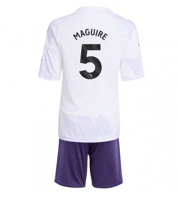 Manchester United Harry Maguire #5 Dětské Venkovní Dres 2025-26 Krátký Rukáv (+ trenýrky)