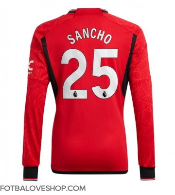 Manchester United Jadon Sancho #25 Domácí Dres 2023-24 Dlouhý Rukáv