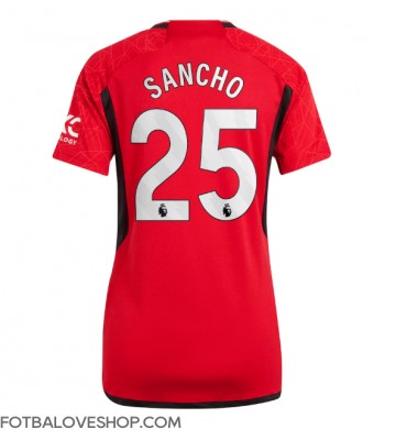 Manchester United Jadon Sancho #25 Dámské Domácí Dres 2023-24 Krátký Rukáv