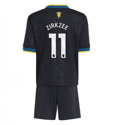 Manchester United Joshua Zirkzee #11 Dětské Alternativní Dres 2025-26 Krátký Rukáv (+ trenýrky)