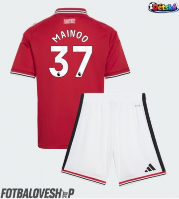 Manchester United Kobbie Mainoo #37 Dětské Domácí Dres 2026-27 Krátký Rukáv (+ trenýrky)