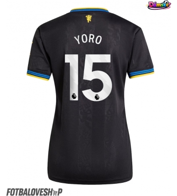 Manchester United Leny Yoro #15 Dámské Alternativní Dres 2025-26 Krátký Rukáv