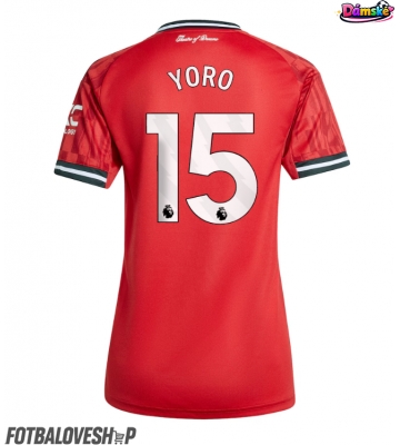 Manchester United Leny Yoro #15 Dámské Domácí Dres 2025-26 Krátký Rukáv