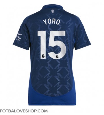Manchester United Leny Yoro #15 Dámské Venkovní Dres 2024-25 Krátký Rukáv