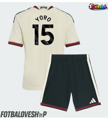 Manchester United Leny Yoro #15 Dětské Alternativní Dres 2026-27 Krátký Rukáv (+ trenýrky)