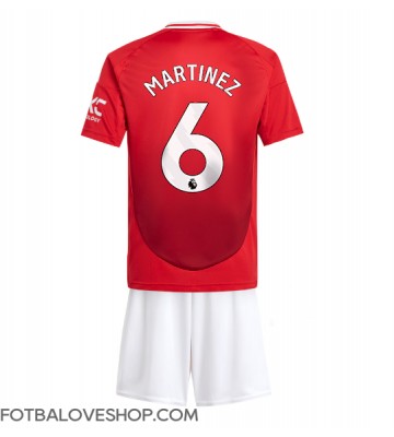 Manchester United Lisandro Martinez #6 Dětské Domácí Dres 2024-25 Krátký Rukáv (+ trenýrky)