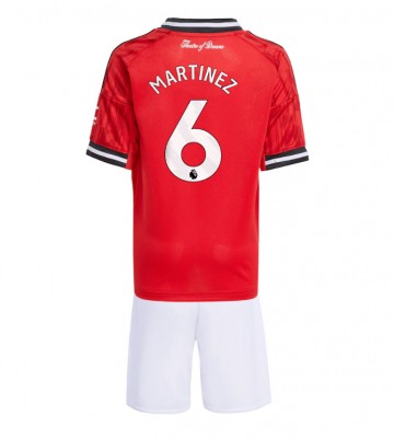 Manchester United Lisandro Martinez #6 Dětské Domácí Dres 2025-26 Krátký Rukáv (+ trenýrky)