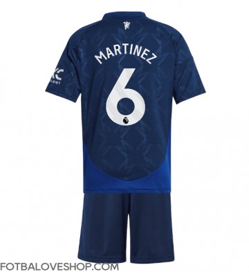 Manchester United Lisandro Martinez #6 Dětské Venkovní Dres 2024-25 Krátký Rukáv (+ trenýrky)