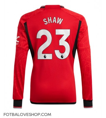Manchester United Luke Shaw #23 Domácí Dres 2023-24 Dlouhý Rukáv