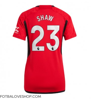 Manchester United Luke Shaw #23 Dámské Domácí Dres 2023-24 Krátký Rukáv