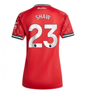 Manchester United Luke Shaw #23 Dámské Domácí Dres 2025-26 Krátký Rukáv