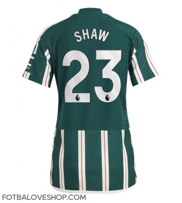 Manchester United Luke Shaw #23 Dámské Venkovní Dres 2023-24 Krátký Rukáv