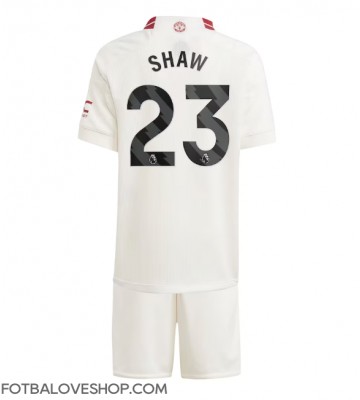 Manchester United Luke Shaw #23 Dětské Alternativní Dres 2023-24 Krátký Rukáv (+ trenýrky)