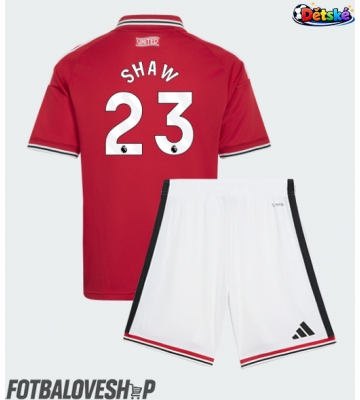 Manchester United Luke Shaw #23 Dětské Domácí Dres 2026-27 Krátký Rukáv (+ trenýrky)