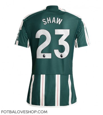 Manchester United Luke Shaw #23 Venkovní Dres 2023-24 Krátký Rukáv