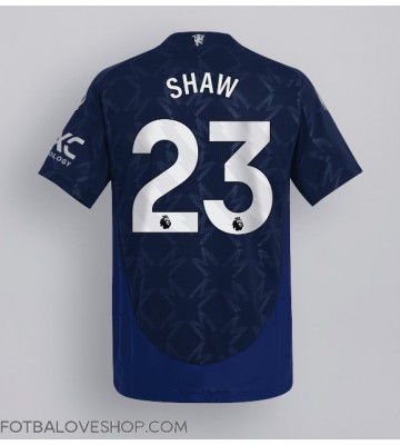 Manchester United Luke Shaw #23 Venkovní Dres 2024-25 Krátký Rukáv