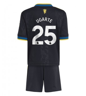 Manchester United Manuel Ugarte #25 Dětské Alternativní Dres 2025-26 Krátký Rukáv (+ trenýrky)