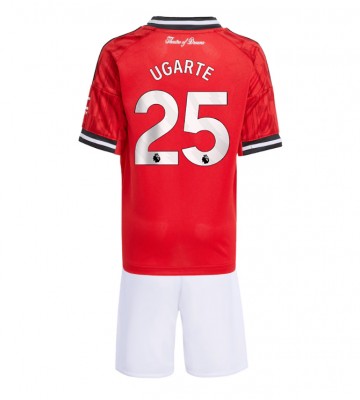 Manchester United Manuel Ugarte #25 Dětské Domácí Dres 2025-26 Krátký Rukáv (+ trenýrky)