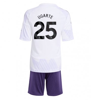Manchester United Manuel Ugarte #25 Dětské Venkovní Dres 2025-26 Krátký Rukáv (+ trenýrky)