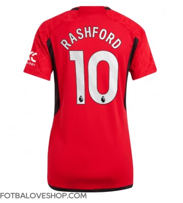 Manchester United Marcus Rashford #10 Dámské Domácí Dres 2023-24 Krátký Rukáv