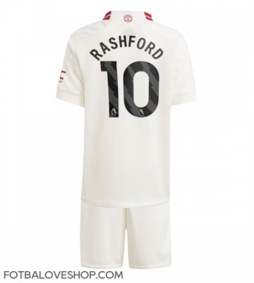 Manchester United Marcus Rashford #10 Dětské Alternativní Dres 2023-24 Krátký Rukáv (+ trenýrky)