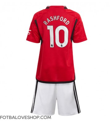 Manchester United Marcus Rashford #10 Dětské Domácí Dres 2023-24 Krátký Rukáv (+ trenýrky)