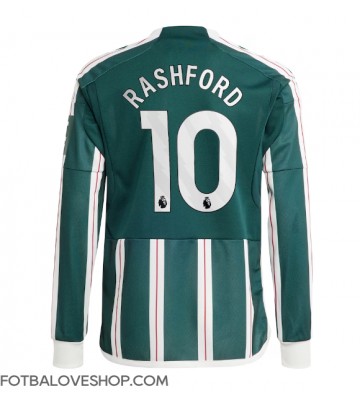 Manchester United Marcus Rashford #10 Venkovní Dres 2023-24 Dlouhý Rukáv