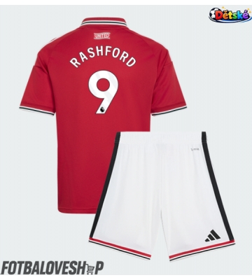 Manchester United Marcus Rashford #9 Dětské Domácí Dres 2026-27 Krátký Rukáv (+ trenýrky)