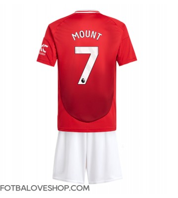 Manchester United Mason Mount #7 Dětské Domácí Dres 2024-25 Krátký Rukáv (+ trenýrky)