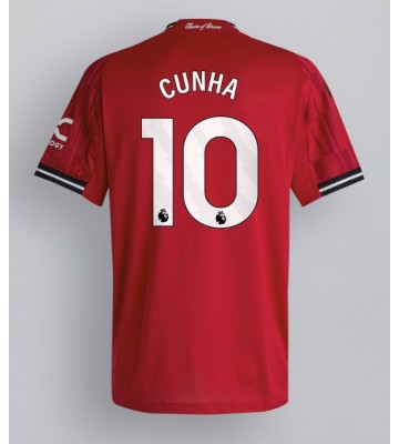 Manchester United Matheus Cunha #10 Domácí Dres 2025-26 Krátký Rukáv