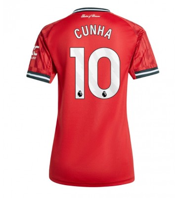 Manchester United Matheus Cunha #10 Dámské Domácí Dres 2025-26 Krátký Rukáv
