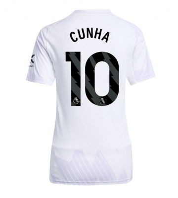 Manchester United Matheus Cunha #10 Dámské Venkovní Dres 2025-26 Krátký Rukáv