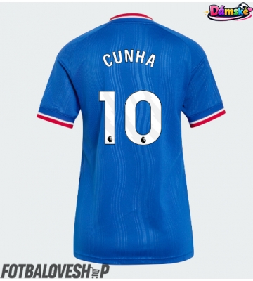 Manchester United Matheus Cunha #10 Dámské Venkovní Dres 2026-27 Krátký Rukáv