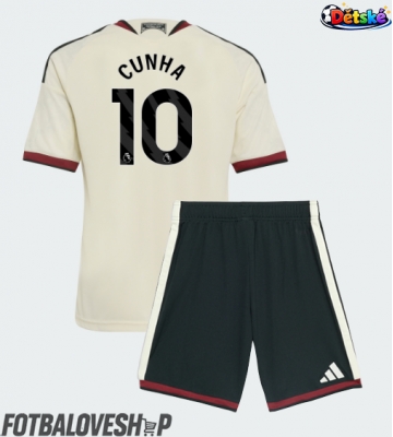 Manchester United Matheus Cunha #10 Dětské Alternativní Dres 2026-27 Krátký Rukáv (+ trenýrky)
