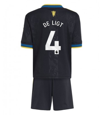 Manchester United Matthijs de Ligt #4 Dětské Alternativní Dres 2025-26 Krátký Rukáv (+ trenýrky)