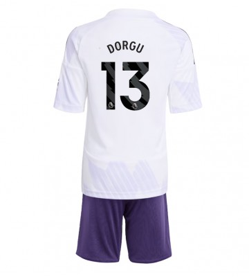 Manchester United Patrick Dorgu #13 Dětské Venkovní Dres 2025-26 Krátký Rukáv (+ trenýrky)