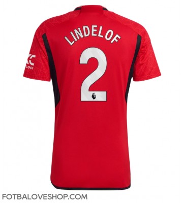 Manchester United Victor Lindelof #2 Domácí Dres 2023-24 Krátký Rukáv