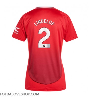 Manchester United Victor Lindelof #2 Dámské Domácí Dres 2024-25 Krátký Rukáv