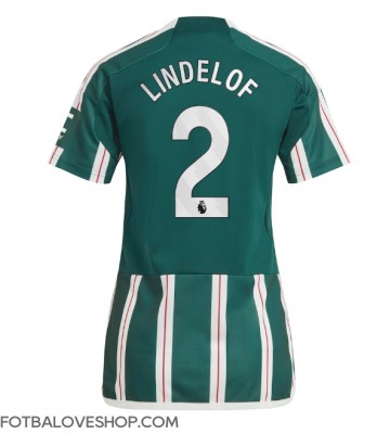 Manchester United Victor Lindelof #2 Dámské Venkovní Dres 2023-24 Krátký Rukáv